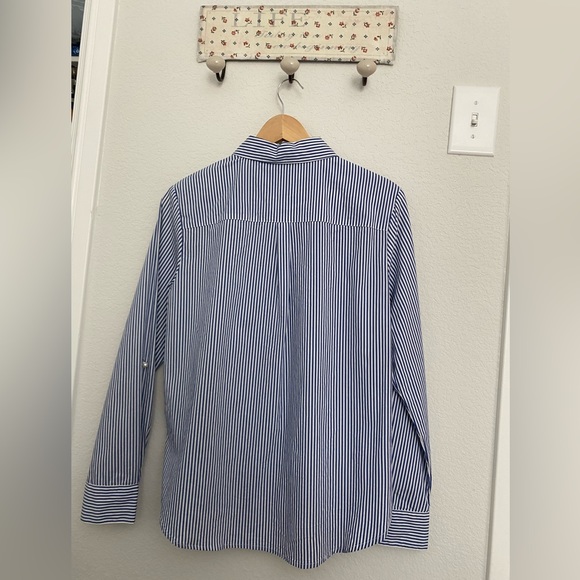 SOLD Office Button-up with pearl buttons and coastal stripes - Picture 2 of 6